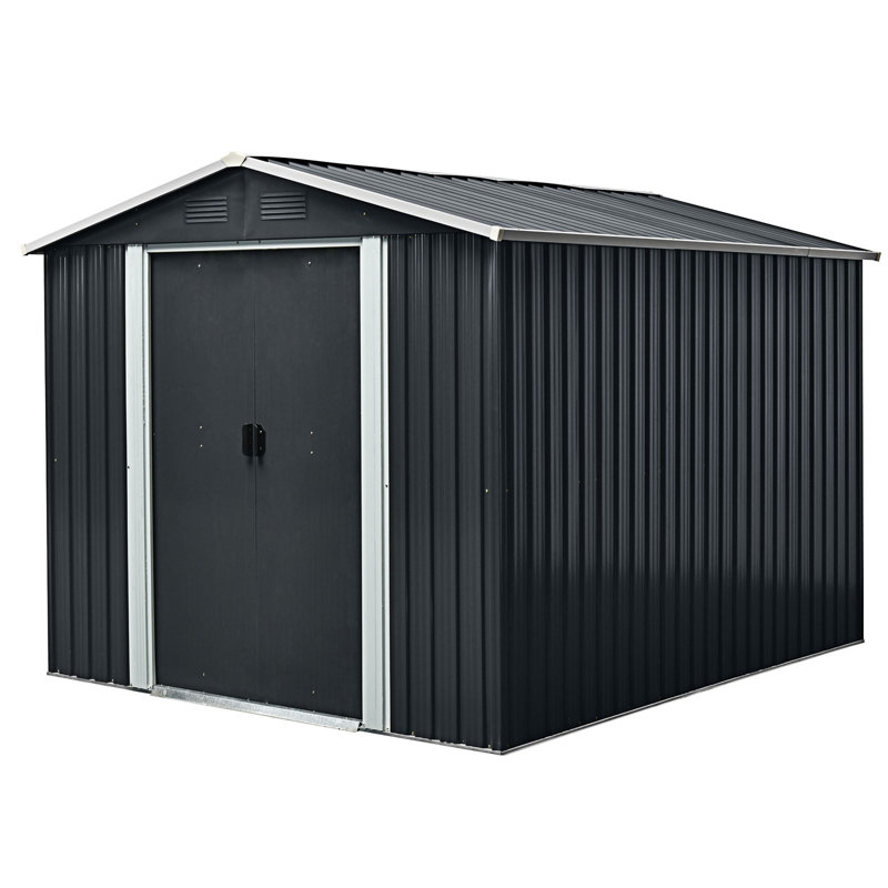 Remise de rangement extérieure 8 pi x 10 pi avec base Meatl