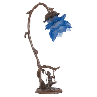 Mini lampe chérubin à fleurs 16 po