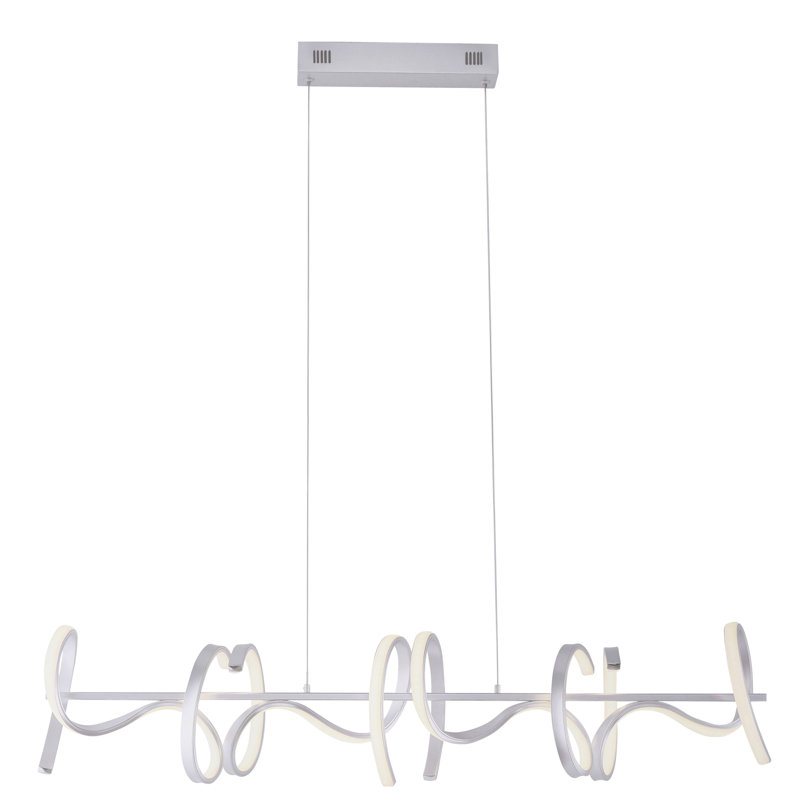 Jocelyne 3 - Light LED Kitchen Island Pendant, Silver