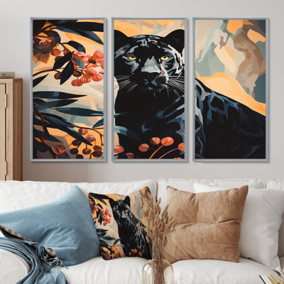 Drye - Panther Animal Wall Art Set
