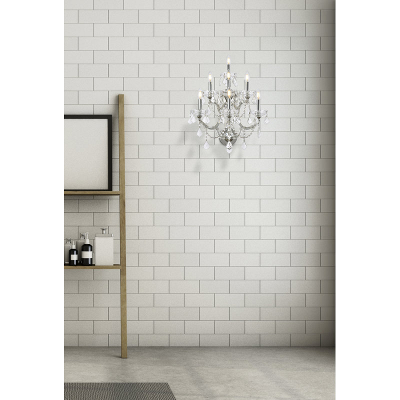 Stockard Wall Sconces, Chrome, Crystal Clear, Royal Cut