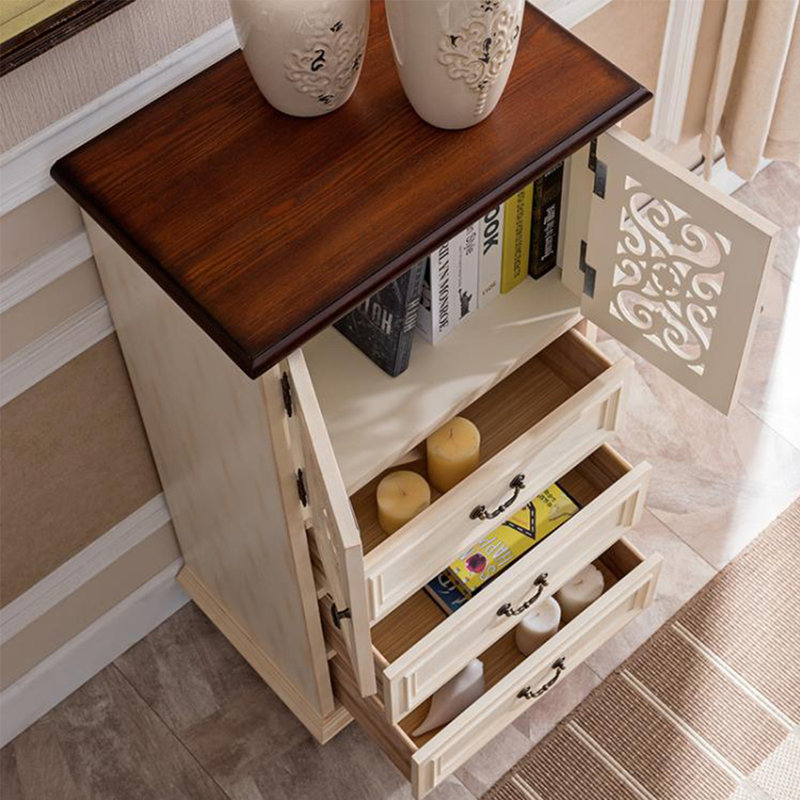 Rustic American style multi-purpose accent cabinet, Brown/Light Brown