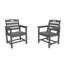 Ensemble de 2 chaises de patio en PEHD avec accoudoirs-1052883003