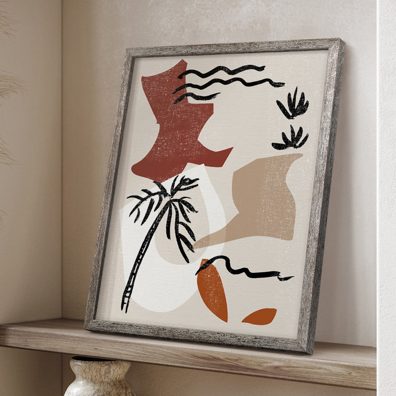 «Soft Palms II», reproduction encadrée - bois massif