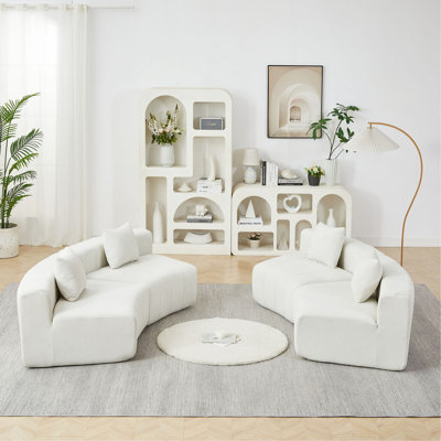 Canapé modulaire courbé Chenille