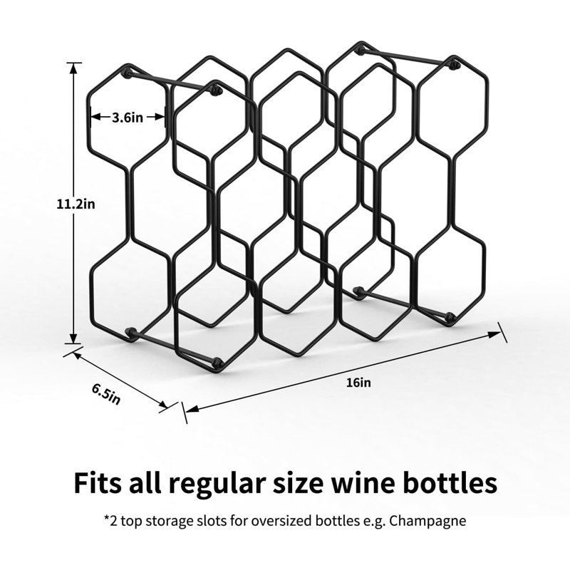 Kamakou Tabletop Wine Bottle Rack Black