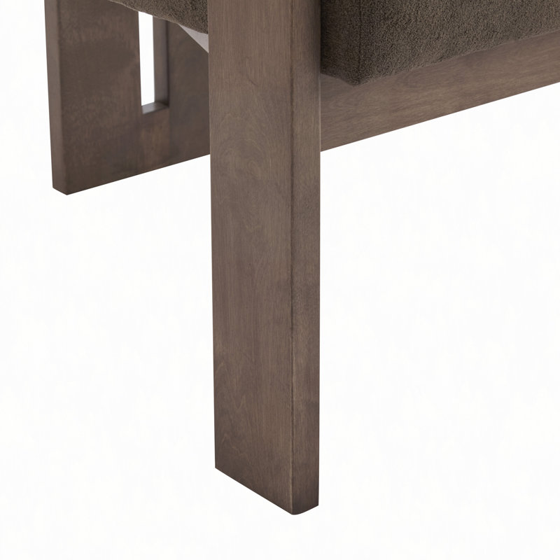 Fauteuil d'appoint rembourré à accoudoirs ronds