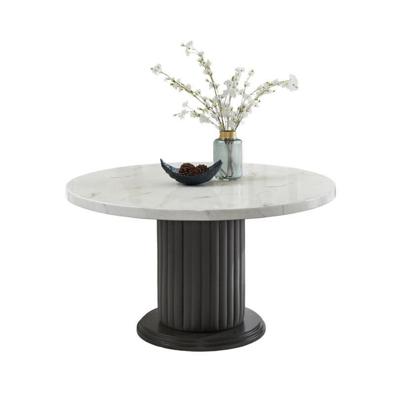 Table de salle à manger ronde 54 po Venezia, Manufactured Wood