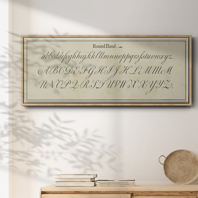 Manuscrit de l'échantillonneur IV - Toile encadrée, H 8 po x l 20 po