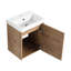 Meuble-lavabo flottant 18 po avec lavabo en céramique et meuble à fermeture en douceur, lavabo compact et moderne, charnières en acier inoxydable, poignée en métal, meuble-lavabo mural contemporain avec base en contreplaqué, taille