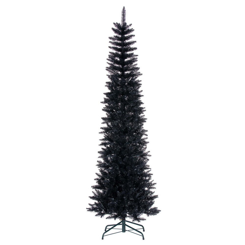 Arbre de Noël artificiel noir non éclairé., 8.5'