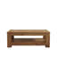 Une table basse moderne et pratique en bois naturel. La table basse à double couche est fabriquée en panneau de fibres à densité moyenne. Convient au salon, à la chambre à coucher et au bureau-862830502