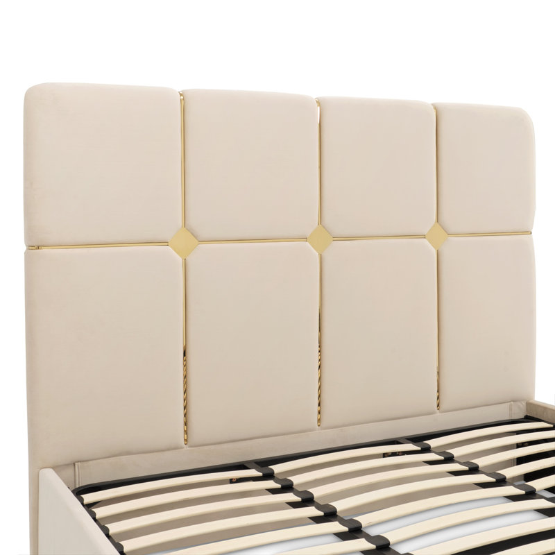 Zennia Velvet Bed, Queen