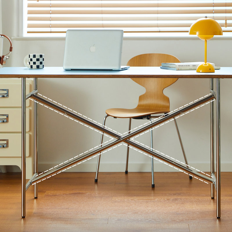 Modern Minimalist Durable Rectangular Writing Desk, 29.13" H x 47.24" W x 31.49" D