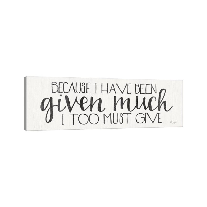I Too Must Give by Jaxn Blvd. - Wrapped Canvas Panoramic Gallery-Wrapped Canvas Giclée, 30.48cm H x 91.44cm W