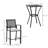 Outsunny 3Pcs Patio Bar Set With Soft Cushion, Rattan Wicker Outdoor Furniture Set For Backyards, Lawn, Deck, Poolside