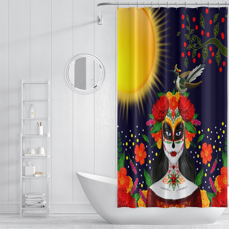 Rideau de douche simple Sioned, 70 po x 72 po