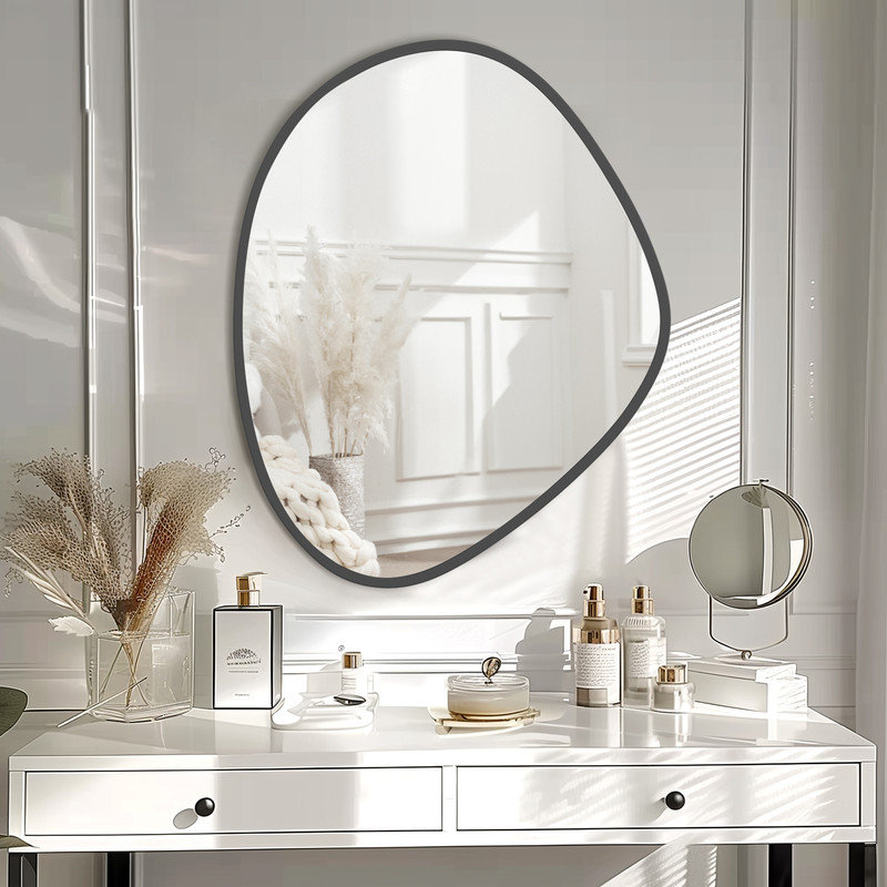 Miroir mural asymétrique pour salle de bain, 28" x 23"