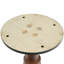 Table de salle à manger ronde rétro avec base luxueuse en laiton et plateau en bois massif