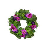 30" Wreath Decorated With Sedum, Mums And Orchids