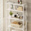 Calirose 23.6" W x 68 "H x 9.4" D Over The Toilet Storage with 4-tier shelf & 4 hooks-875606902