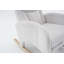 Fauteuil berçant rembourré en tissu avec repose-pieds Teddy