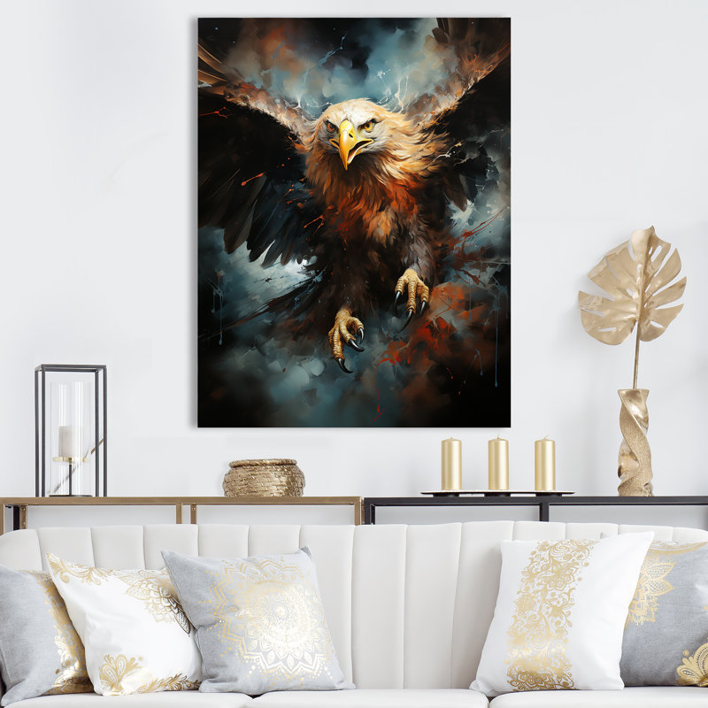 Décoration murale Native Thunderbird Soar Eagle I - Native American Art, H 20 po x l 12 po x P 1 po, Toile tendue
