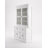 57" White Solid Wood Frame Dining Hutch with Twelve Shelves and Two Drawers