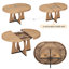 Ensemble de table de salle à manger extensible 5 pièces - Table à motif géométrique avec chaises rembourrées pour la cuisine et la salle à manger-851601282