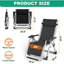 Chaise Zero Gravity avec coussin, porte-gobelet, appui-tête, fauteuil inclinable et chaise longue inclinable-76948244