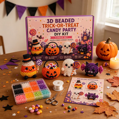 Décorations d'Halloween, bricolages de perles, créations d'Halloween