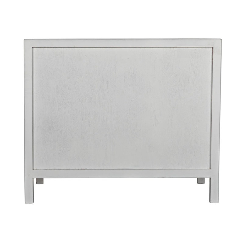Hampton 3 - Drawer Solid Wood Nightstand, White Wash