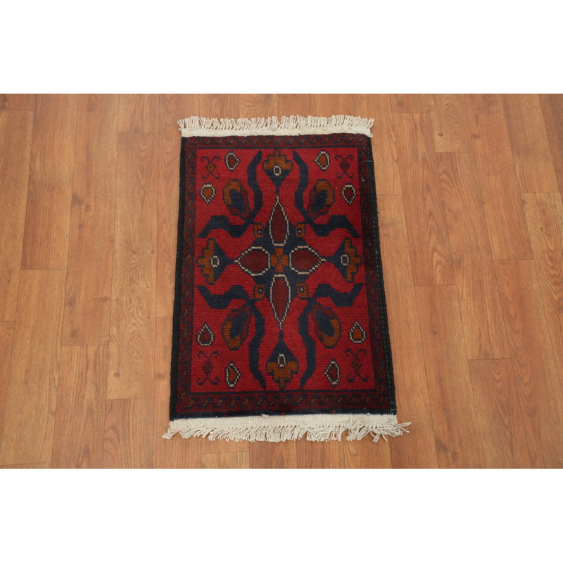 Tapis rouge turc et bleu marine Anatolian 1x2
