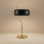 Lampe de chevet - extérieur noir - intérieur blanc
