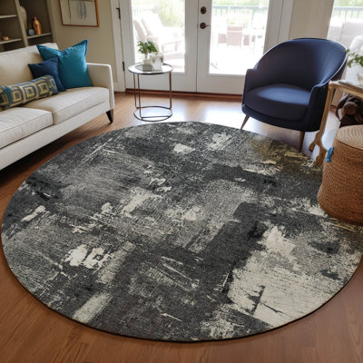 Tapis intérieur / extérieur noir lavable Aria 