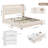 3-Piece Modern Elegant Bedroom Sets With Velvet Bed & Two Storage Nightstands-1497212020-1497960129