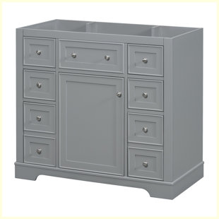 Meuble-lavabo moderne avec armoire et six tiroirs