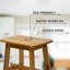 Banc de douche en bois massif Jaouad