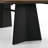 7-Piece Dining Table Set, Seats 6, 82.7" Oak & Black Metal X-Leg Table & 6 Charcoal Tall-Back Dining Chairs
