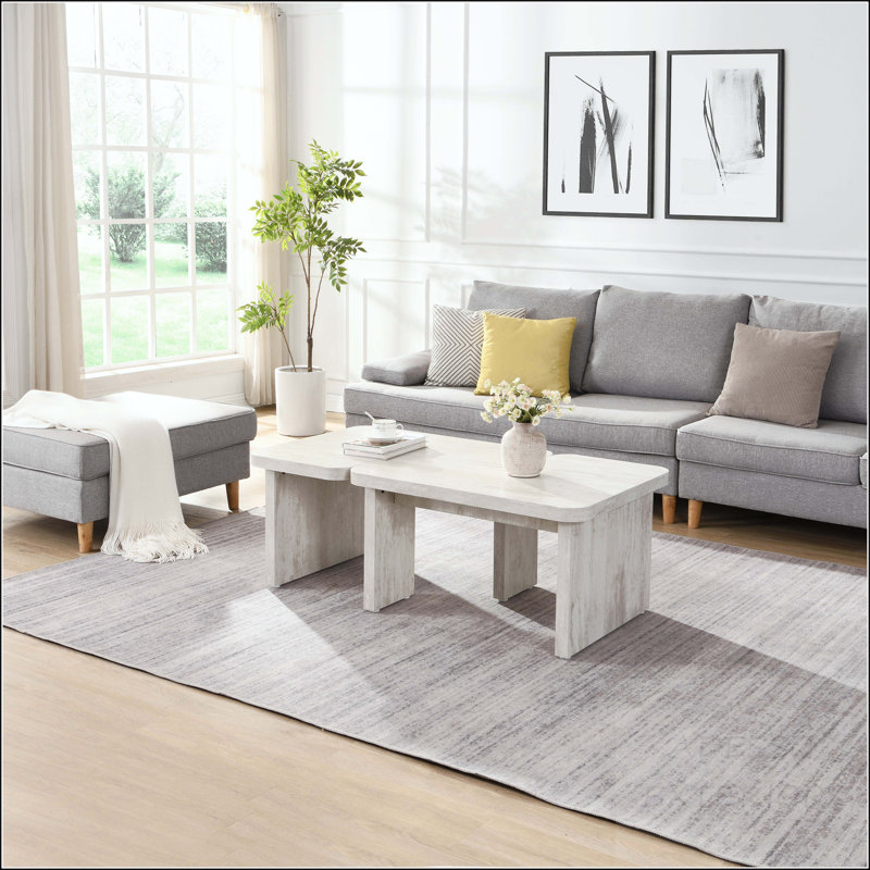 Table basse en L détachable