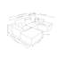 Canapé modulaire Spacieux Cloud, tissu en velours côtelé, style moderne pour la maison