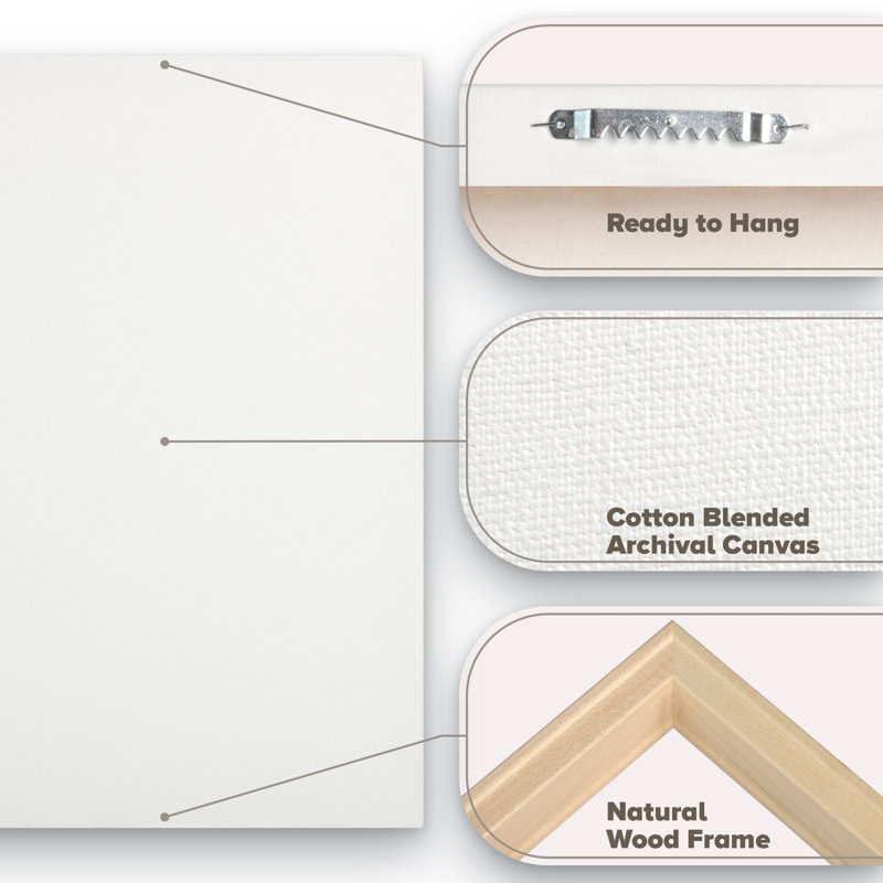 Large Framed Abstract Canvas Art in Neutral Tones