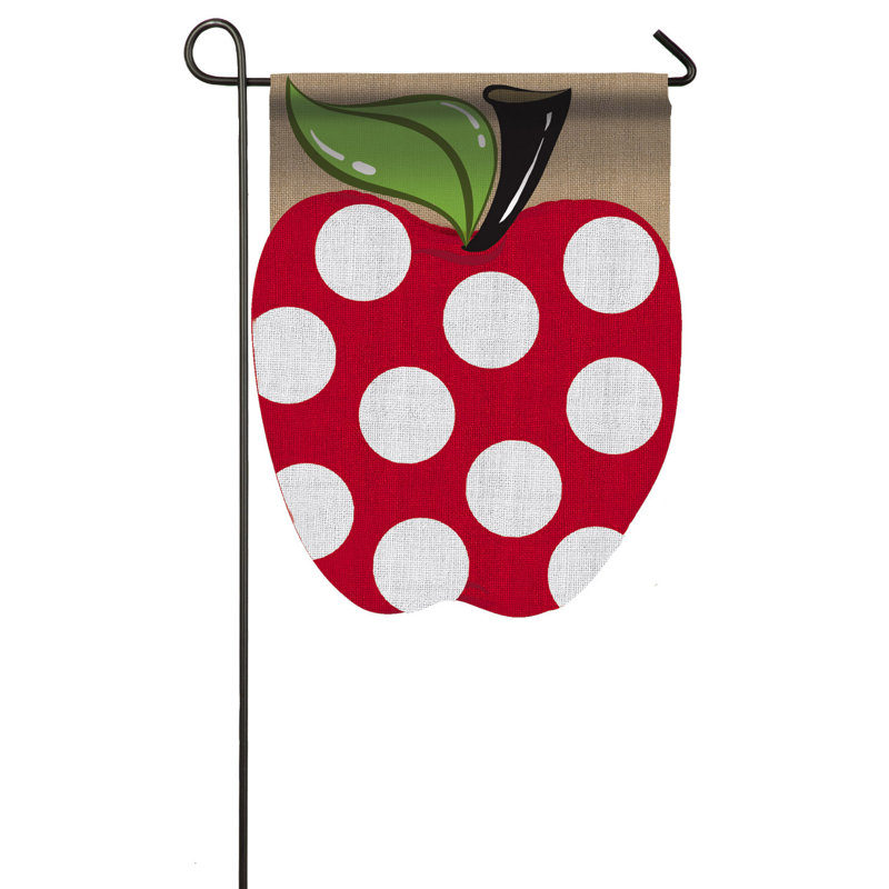 Drapeau de jardin en polyester 18 x 13 po Everlean Apple