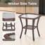 Ensemble de chaises de patio pivotantes en osier 6 pièces Sami, coussins épais de 6 pouces-952801016