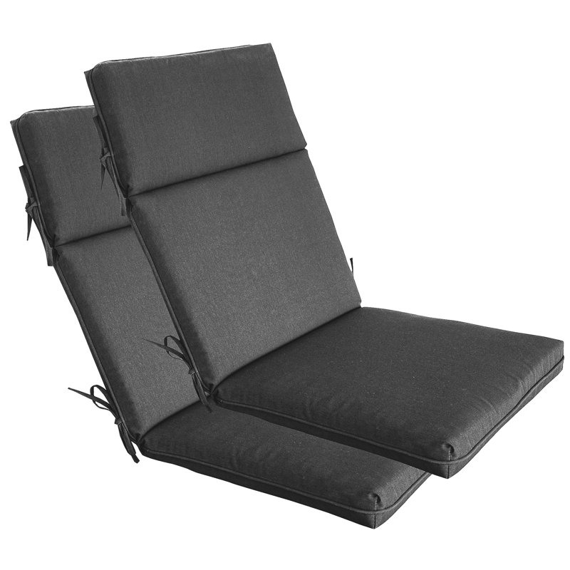 Coussins de chaise Adirondack d'extérieur / intérieur, coussin de remplacement pour meubles de patio à haut dossier, Gris
