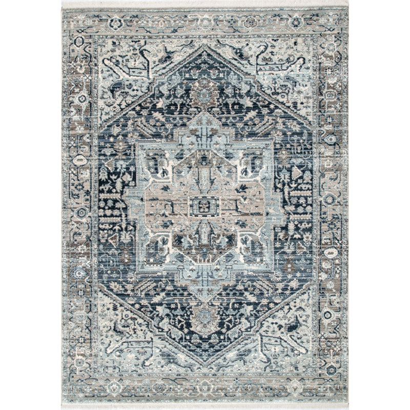 Funderburk Oriental Indoor Rug, Rectangle 6'7" x 9'
