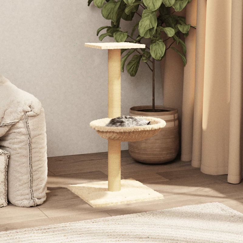 Dominquez 74cm H Cat Tree, Cream