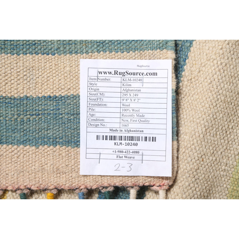 Handmade Handwoven Wool Beige Area Rug
