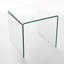 Petite table d'appoint et de bout en verre transparent