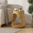 Wood-Like Texture MGO Hollow Side Table-2112297745